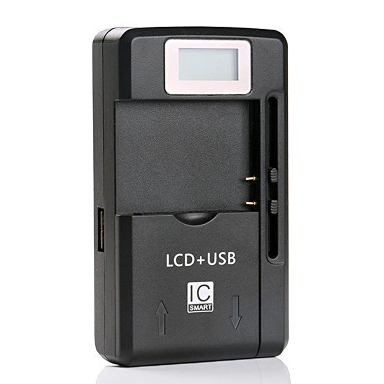 Universal Cell Phone Battery Charger with USB Output & LCD Display, US Plug by buy2fix