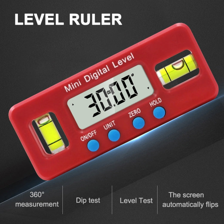 100mm Mini Electronic Digital Strong Magnetism Spirit Level Angle Board - Measuring Tools by buy2fix | Online Shopping UK | buy2fix