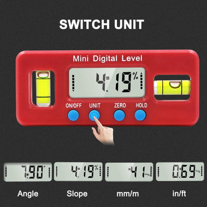 100mm Mini Electronic Digital Strong Magnetism Spirit Level Angle Board - Measuring Tools by buy2fix | Online Shopping UK | buy2fix