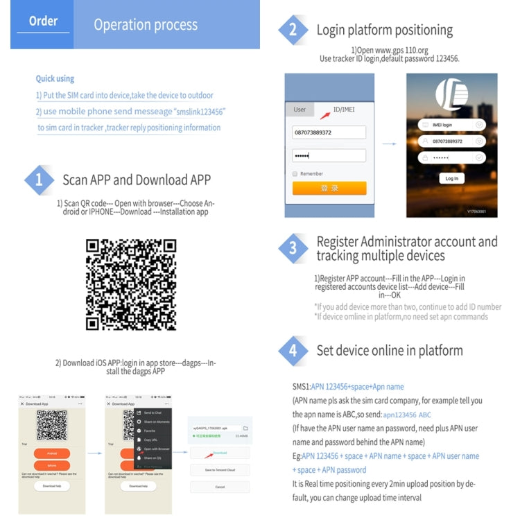 TK202A 2G Car Truck Vehicle Tracking GSM GPRS GPS Tracker Support AGPS, Battery Capacity: 6500MA by buy2fix