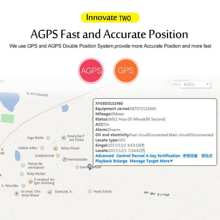 TK205 2G Realtime Car Truck Vehicle Tracking GSM GPRS GPS Tracker, Support AGPS with Relay and Battery - Car Tracker by buy2fix | Online Shopping UK | buy2fix