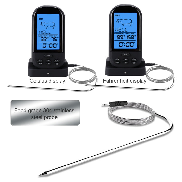 TS-HY62 Digital Kitchen Food Cooking BBQ Wireless Thermometer(Black) - Cooking Thermometers by buy2fix | Online Shopping UK | buy2fix