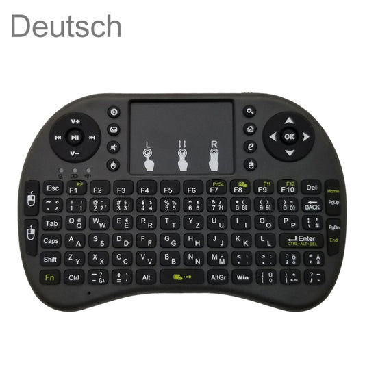 Support Language: German i8 Air Mouse Wireless Keyboard with Touchpad for Android TV Box & Smart TV & PC Tablet & Xbox360 & PS3 & HTPC/IPTV by buy2fix