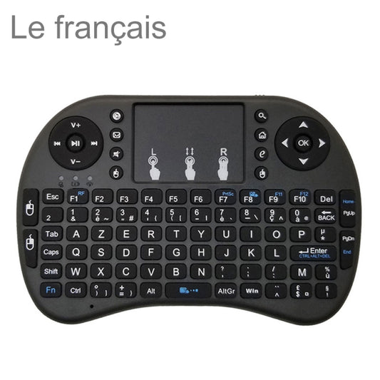 Support Language: French i8 Air Mouse Wireless Keyboard with Touchpad for Android TV Box & Smart TV & PC Tablet & Xbox360 & PS3 & HTPC/IPTV by buy2fix