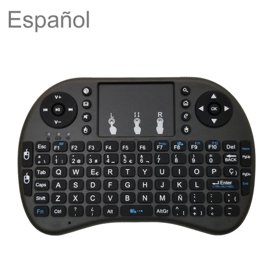 Support Language: Spanish i8 Air Mouse Wireless Keyboard with Touchpad for Android TV Box & Smart TV & PC Tablet & Xbox360 & PS3 & HTPC/IPTV by buy2fix