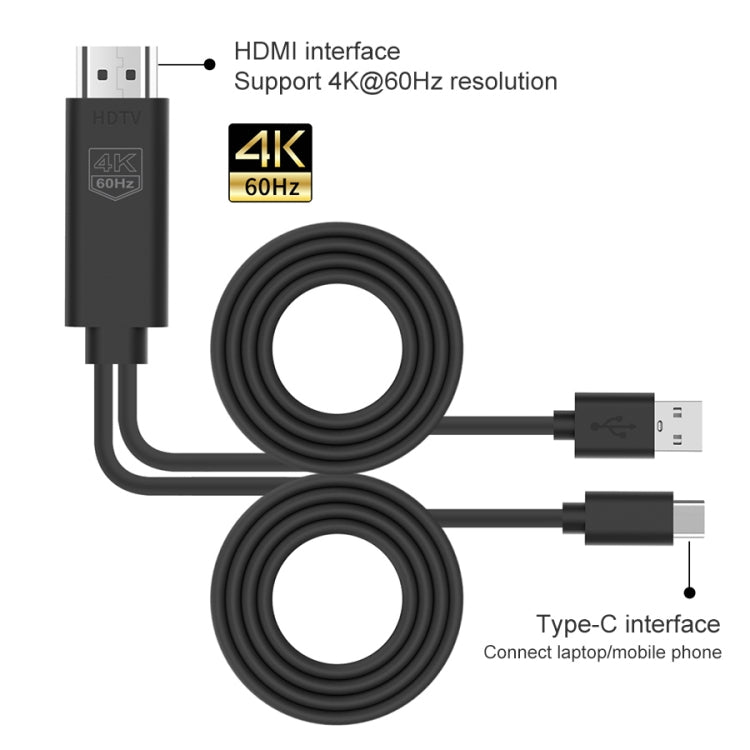UC502 USB-C / Type-C 4K 60Hz HDTV Plastic Cable - Wireless Display Dongle by buy2fix | Online Shopping UK | buy2fix