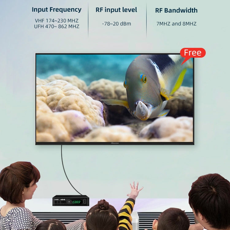 T15-T2 1080P Full HD DVB-TC/C Receiver Set-Top Box, EU Plug - DVB-T & Analog Solutions by buy2fix | Online Shopping UK | buy2fix