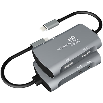 Z30A HDMI Female + Mic to HDMI Female + Audio + USB-C / Type-C Video Capture Box - Video Capture Solutions by buy2fix | Online Shopping UK | buy2fix
