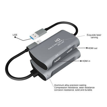 Z31 HDMI Female to HDMI Female + Audio + USB 2.0 Video Capture Box - Video Capture Solutions by buy2fix | Online Shopping UK | buy2fix