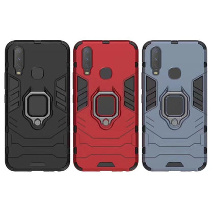 PC + TPU Shockproof Protective Case for Vivo Y17, with Magnetic Ring Holder (Blue) - vivo Cases by buy2fix | Online Shopping UK | buy2fix