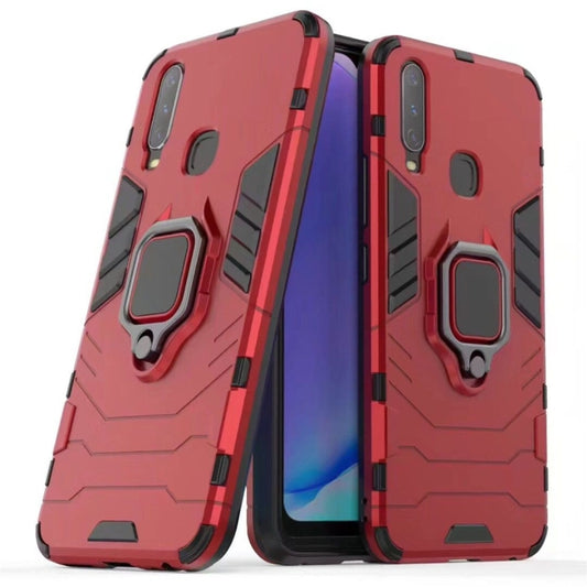 PC + TPU Shockproof Protective Case for Vivo Y17, with Magnetic Ring Holder (Red) - vivo Cases by buy2fix | Online Shopping UK | buy2fix