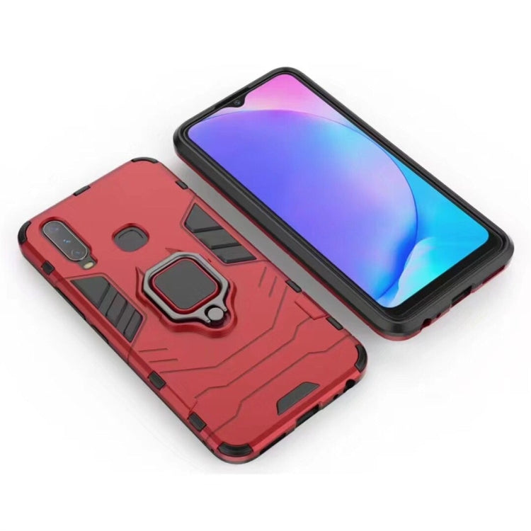 PC + TPU Shockproof Protective Case for Vivo Y17, with Magnetic Ring Holder (Red) - vivo Cases by buy2fix | Online Shopping UK | buy2fix