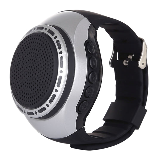 U6 Smart Wireless Bluetooth V3.0 + EDR Sport Music Watch Speaker, Support Hands-free Calls & FM Radio & TF Card(Silver) - Desktop Speaker by buy2fix | Online Shopping UK | buy2fix