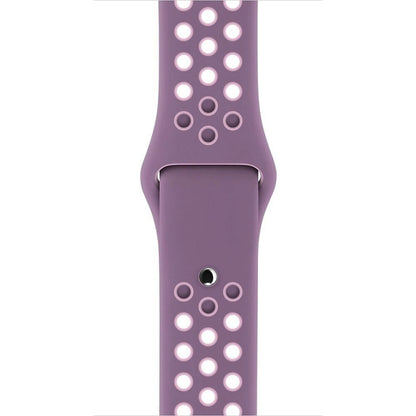 For Apple Watch Ultra 49mm&Watch Ultra 2 49mm / Series 10 46mm / 9&8&7 45mm / SE 3&SE 2&6&SE&5&4 44mm / 3&2&1 42mm Fashionable Classical Silicone Sport Watch Band(Purple Powder) - Watch Bands by buy2fix | Online Shopping UK | buy2fix