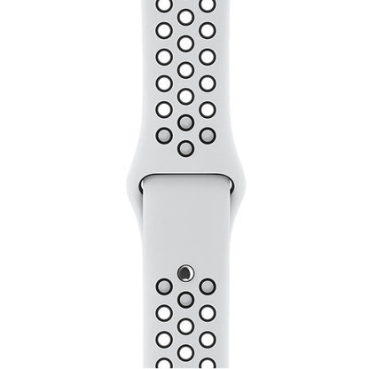 For Apple Watch Ultra 49mm&Watch Ultra 2 49mm / Series 10 46mm / 9&8&7 45mm / SE 3&SE 2&6&SE&5&4 44mm / 3&2&1 42mm Fashionable Classical Silicone Sport Watch Band (White Black) - Watch Bands by buy2fix | Online Shopping UK | buy2fix