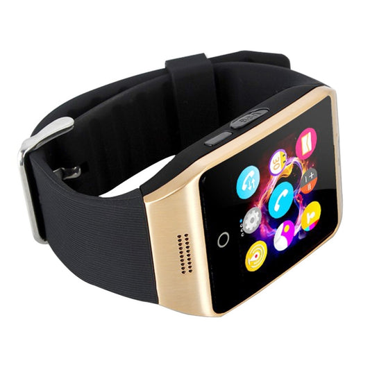 Q18S 1.54 inch IPS Screen MTK6260A Bluetooth 3.0 Smart Watch Phone, Pedometer / Sedentary Reminder / Sleeping Monitor / Anti-Loss / Remote Camera / GSM / 0.3M Camera (Black + Gold) by buy2fix