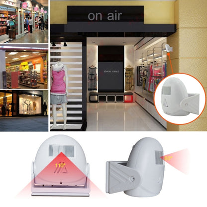 5301 Wireless Infrared Motion Sensor Welcome Alarm Intelligent Greeting Warning Doorbell, IR Distance: 10m(White) - Sensor Doorbell by buy2fix | Online Shopping UK | buy2fix