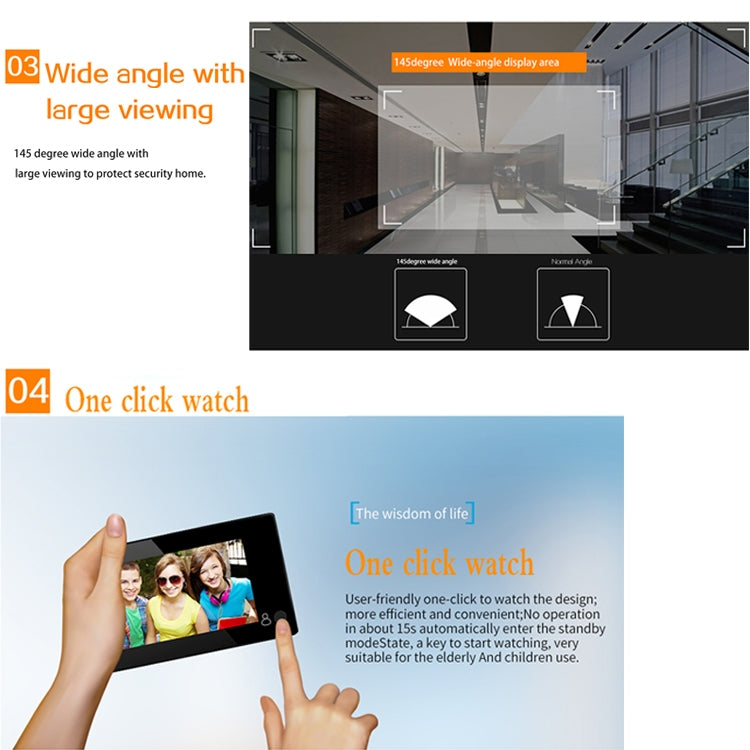 M4300B 4.3 inch TFT Color Display Screen 2.0MP Security Camera Video Smart Doorbell - Video DoorBell by buy2fix | Online Shopping UK | buy2fix