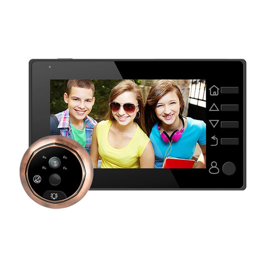 M4300D 4.3 inch TFT Color Display Screen 3.0MP Security Camera Video Smart Doorbell, Support TF Card (32GB Max) & Night Vision & Motion Detection (Black) - Video DoorBell by buy2fix | Online Shopping UK | buy2fix