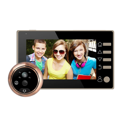 M4300D 4.3 inch TFT Color Display Screen 3.0MP Security Camera Video Smart Doorbell, Support TF Card (32GB Max) & Night Vision & Motion Detection (Gold) - Video DoorBell by buy2fix | Online Shopping UK | buy2fix