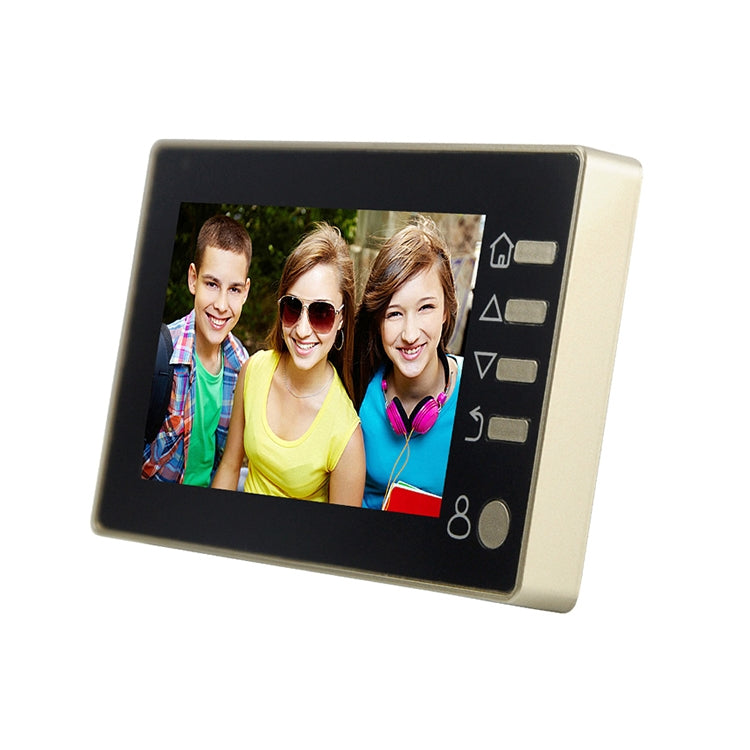 M4300D 4.3 inch TFT Color Display Screen 3.0MP Security Camera Video Smart Doorbell, Support TF Card (32GB Max) & Night Vision & Motion Detection (Gold) - Video DoorBell by buy2fix | Online Shopping UK | buy2fix