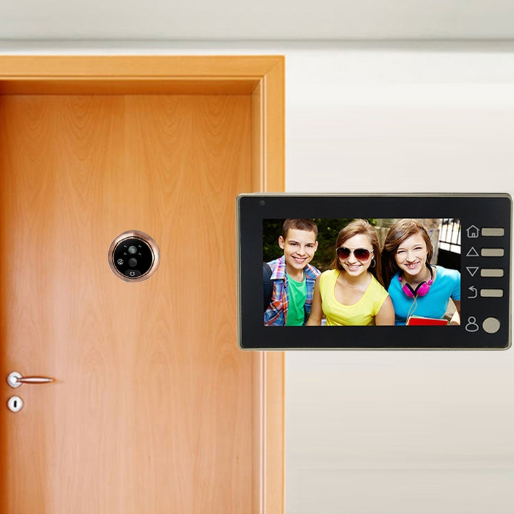 M4300D 4.3 inch TFT Color Display Screen 3.0MP Security Camera Video Smart Doorbell, Support TF Card (32GB Max) & Night Vision & Motion Detection (Gold) - Video DoorBell by buy2fix | Online Shopping UK | buy2fix