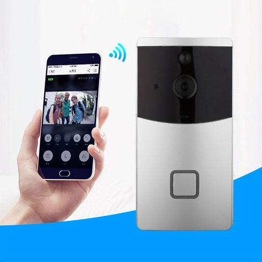 VESAFE Home VS-M2 HD 720P Security Camera Smart WiFi Video Doorbell Intercom, Support TF Card & Night Vision & PIR Detection APP for IOS and Android(Silver) - Video DoorBell by buy2fix | Online Shopping UK | buy2fix
