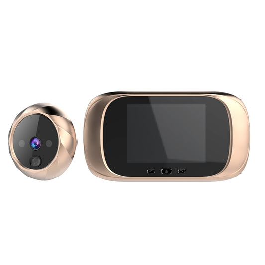 DD1 Smart Electronic Cat Eye Camera Doorbell with 2.8 inch LCD Screen, Support Infrared Night Vision(Gold) - Video DoorBell by buy2fix | Online Shopping UK | buy2fix
