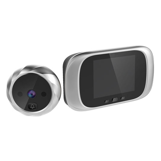 DD1 Smart Electronic Cat Eye Camera Doorbell with 2.8 inch LCD Screen, Support Infrared Night Vision(Silver) - Video DoorBell by buy2fix | Online Shopping UK | buy2fix