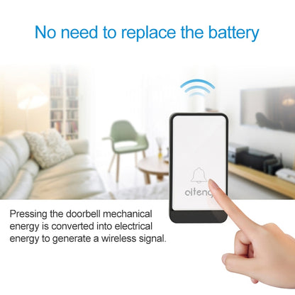 AITENG V018J Wireless Batteryless WIFI Doorbell, UK Plug - Wireless Doorbell by AITENG | Online Shopping UK | buy2fix