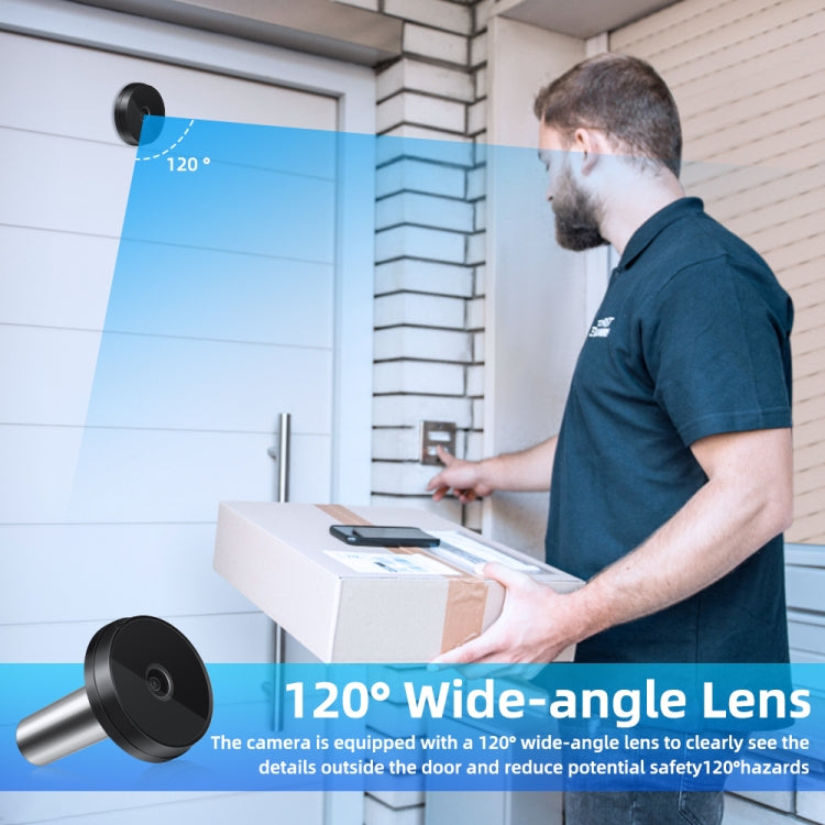 SN520AD 3.5 inch Screen 2.0MP Security Camera Digital Peephole Door Viewer (Black) by buy2fix