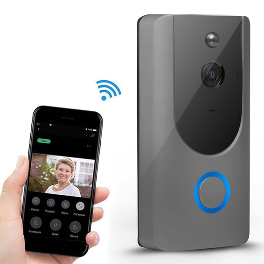 M2 720P Smart WIFI Video Visual Doorbell,Support Mobile Phone Remote Monitoring & Night Vision (Grey) - Video DoorBell by buy2fix | Online Shopping UK | buy2fix