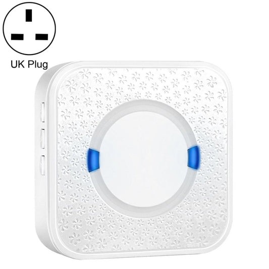 P6 110dB Wireless IP55 Waterproof Low Power Consumption WiFi Doing-dong Doorbell Receiver, Receiver Distance: 300m, UK Plug(White) - Wireless Doorbell by buy2fix | Online Shopping UK | buy2fix