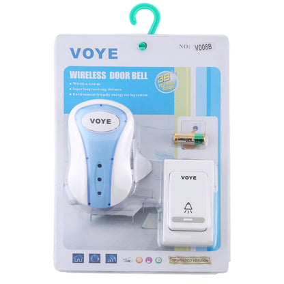 VOYE V008B Home Music Remote Control Wireless Doorbell with 38 Polyphony Sounds, US Plug (White) - Wireless Doorbell by VOYE | Online Shopping UK | buy2fix