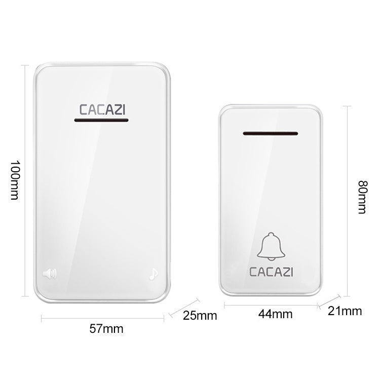 CACAZI FA8 Self-Powered Wireless Doorbell, EU Plug(White) - Wireless Doorbell by CACAZI | Online Shopping UK | buy2fix