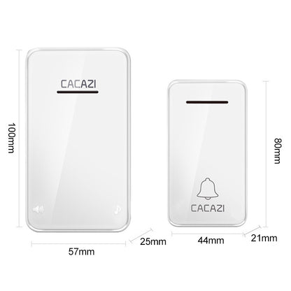 CACAZI FA8 Self-Powered Wireless Doorbell, EU Plug(White) - Wireless Doorbell by CACAZI | Online Shopping UK | buy2fix