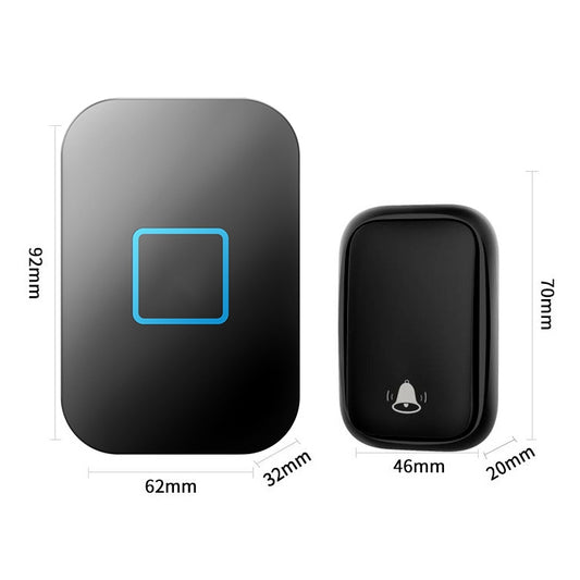 CACAZI FA88 Self-Powered Smart Home Wireless Doorbell, UK Plug(Black) - Wireless Doorbell by CACAZI | Online Shopping UK | buy2fix