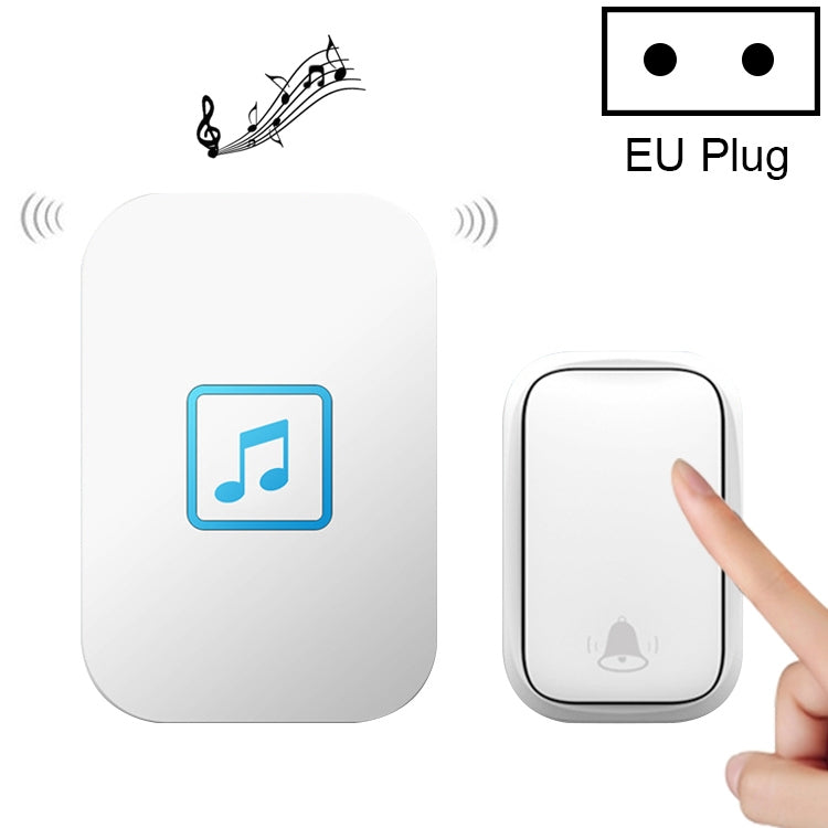 CACAZI FA86 Self-Powered Smart Home Wireless Doorbell, EU Plug(White) - Wireless Doorbell by CACAZI | Online Shopping UK | buy2fix