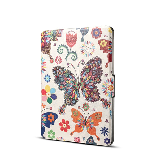 Colors Butterfly Print Horizontal Flip PU Leather Protective Case for Amazon Kindle Paperwhite 1 & 2 & 3 with Sleep / Wake-up - Amazon by buy2fix | Online Shopping UK | buy2fix