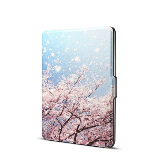 Japanese Cherry Print Horizontal Flip PU Leather Protective Case for Amazon Kindle Paperwhite 1 & 2 & 3 with Sleep / Wake-up - Amazon by buy2fix | Online Shopping UK | buy2fix