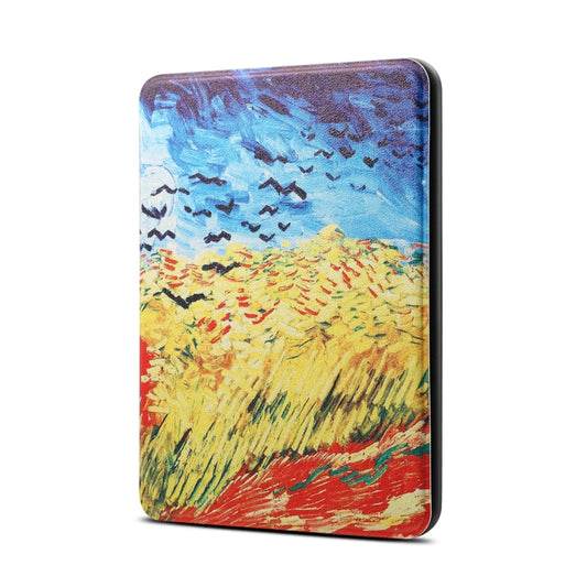 Van Gogh Oil Painting Pattern Horizontal Flip PU + TPU Leather Protective Case for Amazon Kindle Paperwhite 4 (2018), with Sleep & Wake-up Function - Amazon by buy2fix | Online Shopping UK | buy2fix