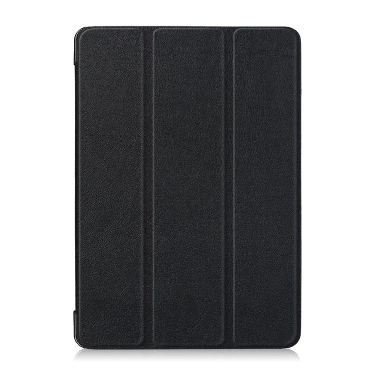 3-folding Custer Texture Deformation Flip Leather Case for Lenovo Tab M10 TB-X605F / X505F(Black) - Lenovo by buy2fix | Online Shopping UK | buy2fix