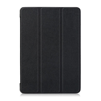 3-folding Custer Texture Deformation Flip Leather Case for Lenovo Tab M10 TB-X605F / X505F(Black) - Lenovo by buy2fix | Online Shopping UK | buy2fix