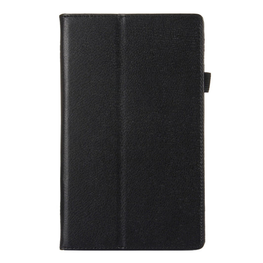 For Amazon Kindle Fire HD8 (2017) Litchi Texture Horizontal Flip Leather Case with Holder(Black) - Amazon by buy2fix | Online Shopping UK | buy2fix