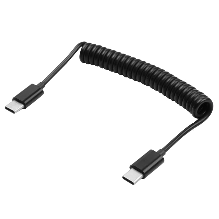 1m USB-C / Type-C Male to USB 3.1 Type-C Male Data & Charging Spring Coiled Cable by buy2fix