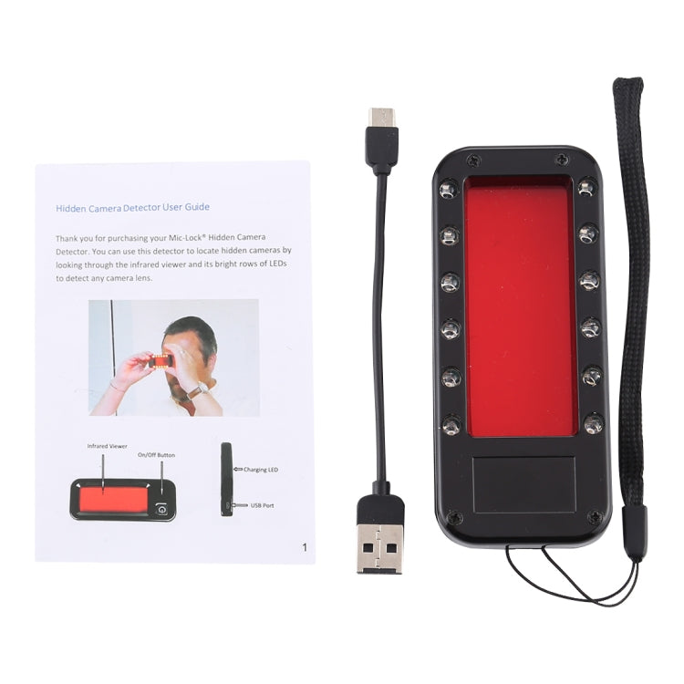 Rectangular Shape Lens Search Scanning Detector with Infrared Light & Lanyard - Infrared Detector by buy2fix | Online Shopping UK | buy2fix