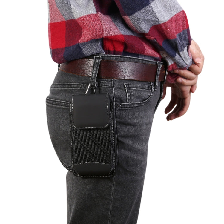 Universal Hanging Waist Oxford Cloth Case for 6.4-6.5 inch Mobile Phones, with Carabiner(Black) - Xiaomi Cases by buy2fix | Online Shopping UK | buy2fix