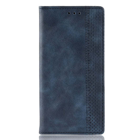 Magnetic Buckle Retro Crazy Horse Texture Horizontal Flip Leather Case for Xiaomi Redmi 7, with Holder & Card Slots & Photo Frame (Blue) - Xiaomi Cases by buy2fix | Online Shopping UK | buy2fix