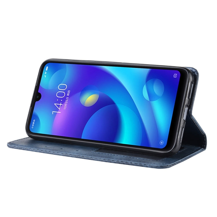 Magnetic Buckle Retro Crazy Horse Texture Horizontal Flip Leather Case for Xiaomi Redmi 7, with Holder & Card Slots & Photo Frame (Blue) - Xiaomi Cases by buy2fix | Online Shopping UK | buy2fix