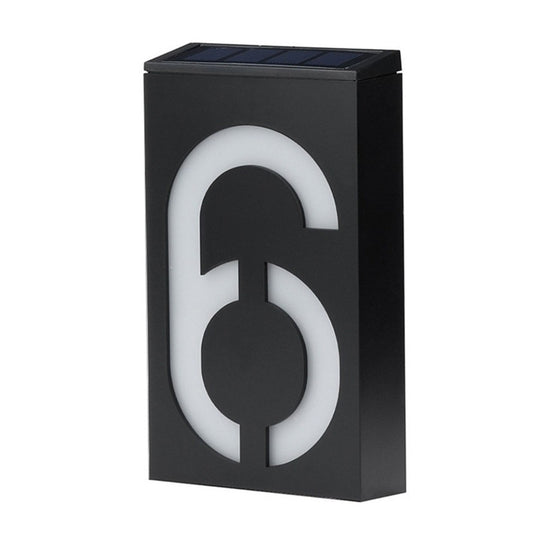 0.36W Solar Powered Wall Mount 6 LEDs Lighting Doorplate Lamp House Number Porch Lights with Solar Pannel(6) - Solar Lights by YWXLight | Online Shopping UK | buy2fix